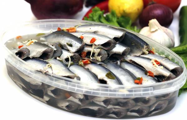Marinated Baltic herring carcasses