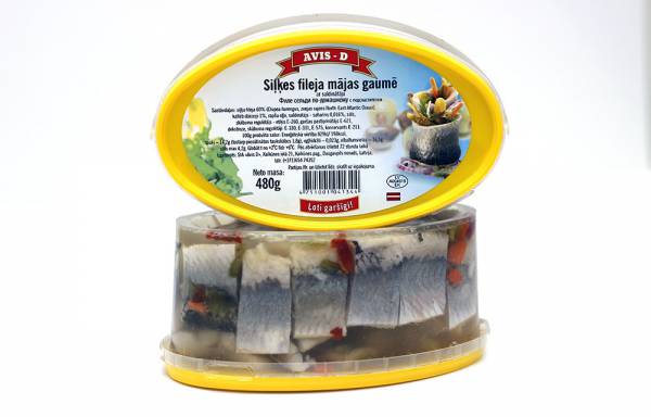 Homestyle herring fillet with sweetener 480g