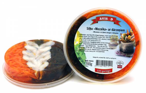 ”Mosaic” from herring fillet with vegetables 200g